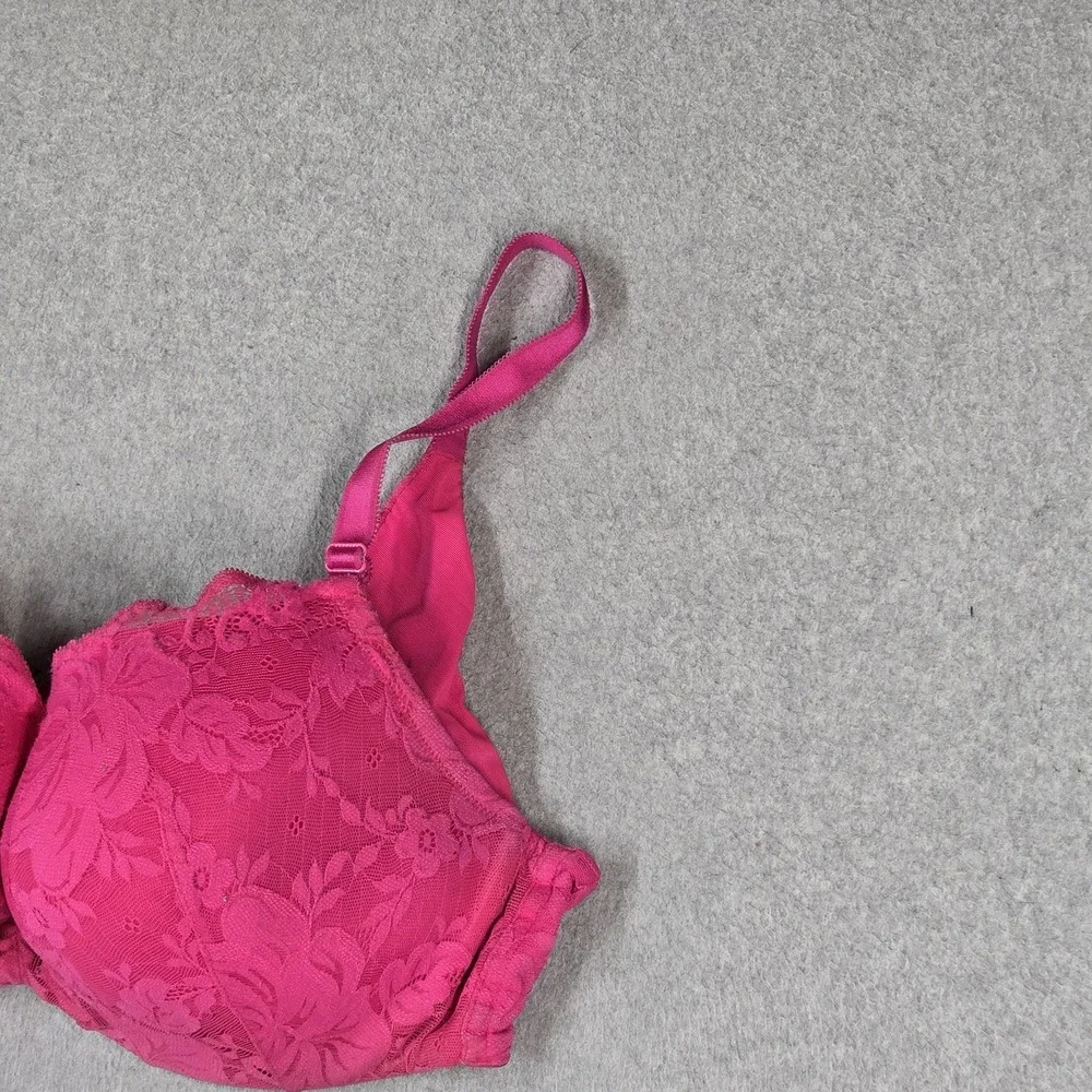 Torrid Curve Women Bra 40DD Pink Floral Full Coverage Underwired Lace